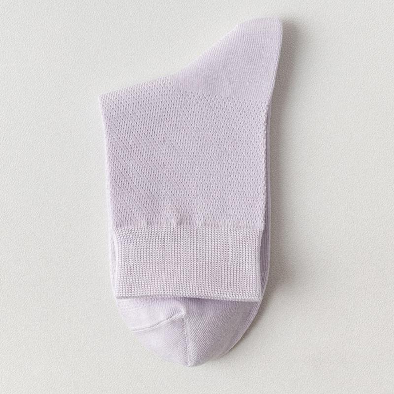 Womens Solid Color Sport Casual Sock Autumn Spring Breathable Soft Short Performances Cotton Crew Daily Stocking