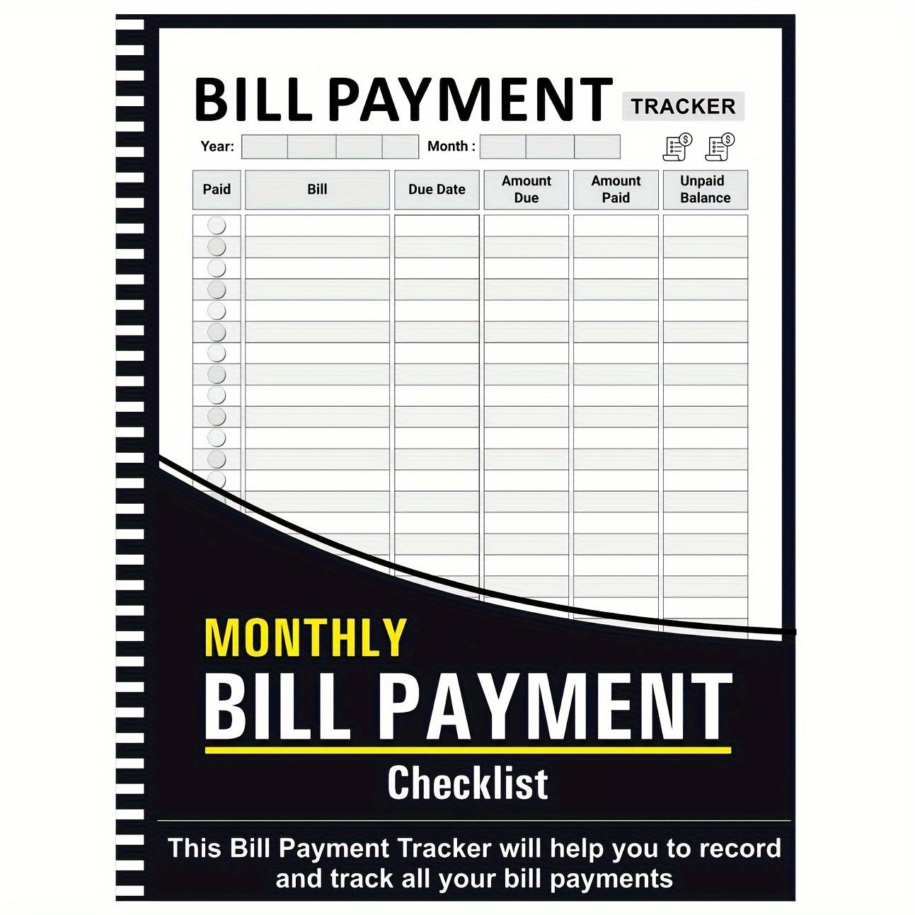 

Monthly Financial Planner Notebook Bill Tracker with Checklists Budget And Payment Record Book for Personal Finance Management
