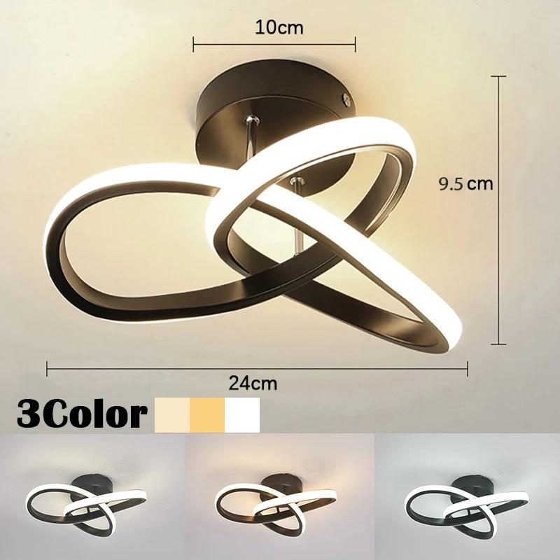 

Бытовая светодиодная люстра, трехцветная лампа, современный стиль, потолочный светильник, светильник для спальни, поверхностная установка, 220 В переменного тока, лампа для столовой