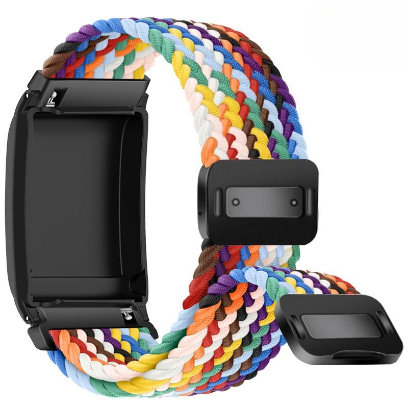 Nylonklockarmband för Whoop 5.0 Armband Vävtyg Klockarmband med Skydd för Whoop 4.0 Sportarmband Magnetiskt Band