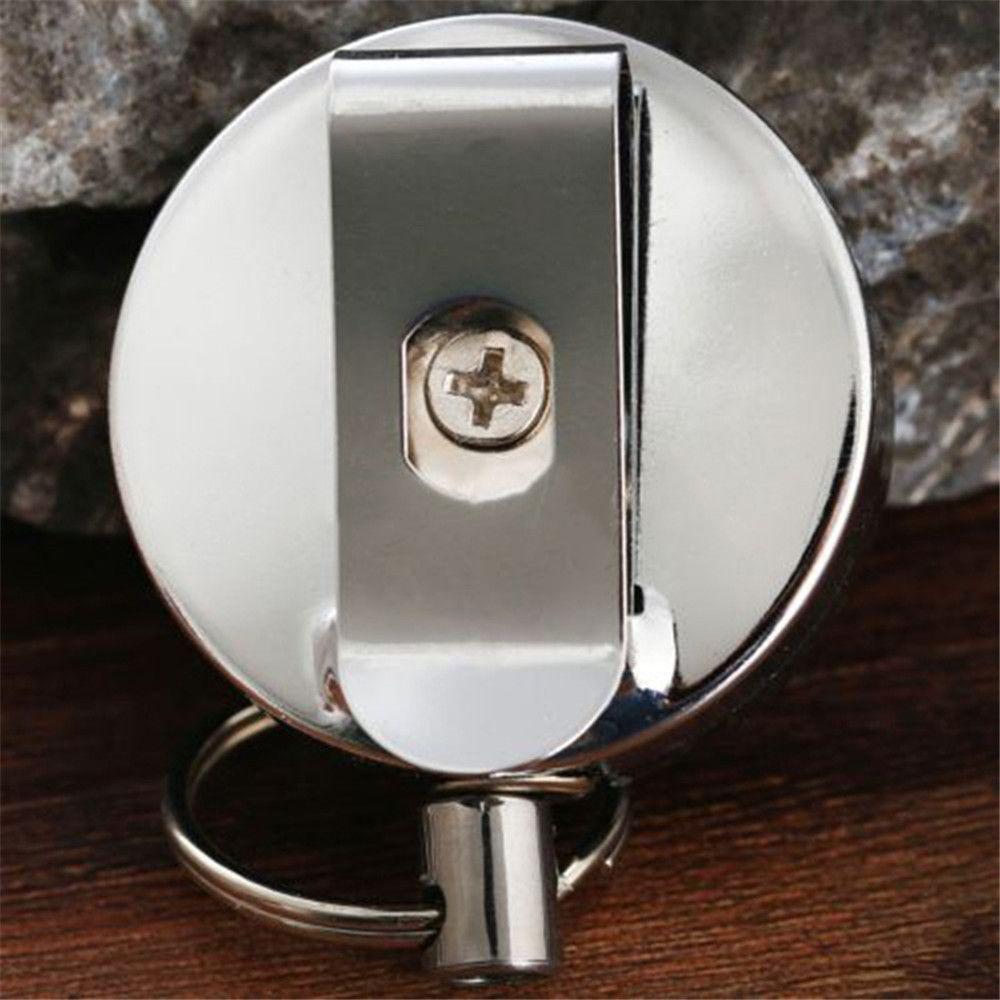 Recoil Badge Reel Anti Lost Retractable Alarm Key Ring Key Chain High Resilience Steel Wire Rope
