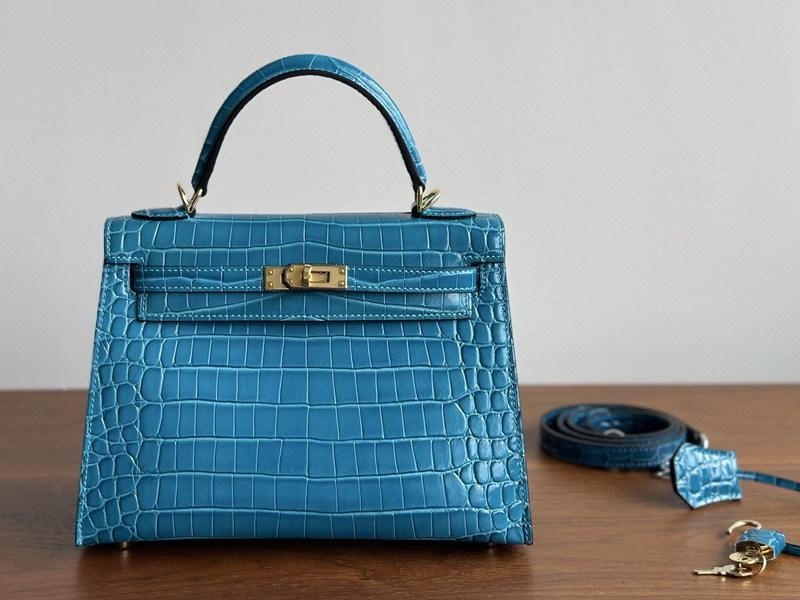 New Leather Handbag Bag, High-gloss Crocodile Pattern Second-generation Hand Carry Mini Shoulder Women's Bag