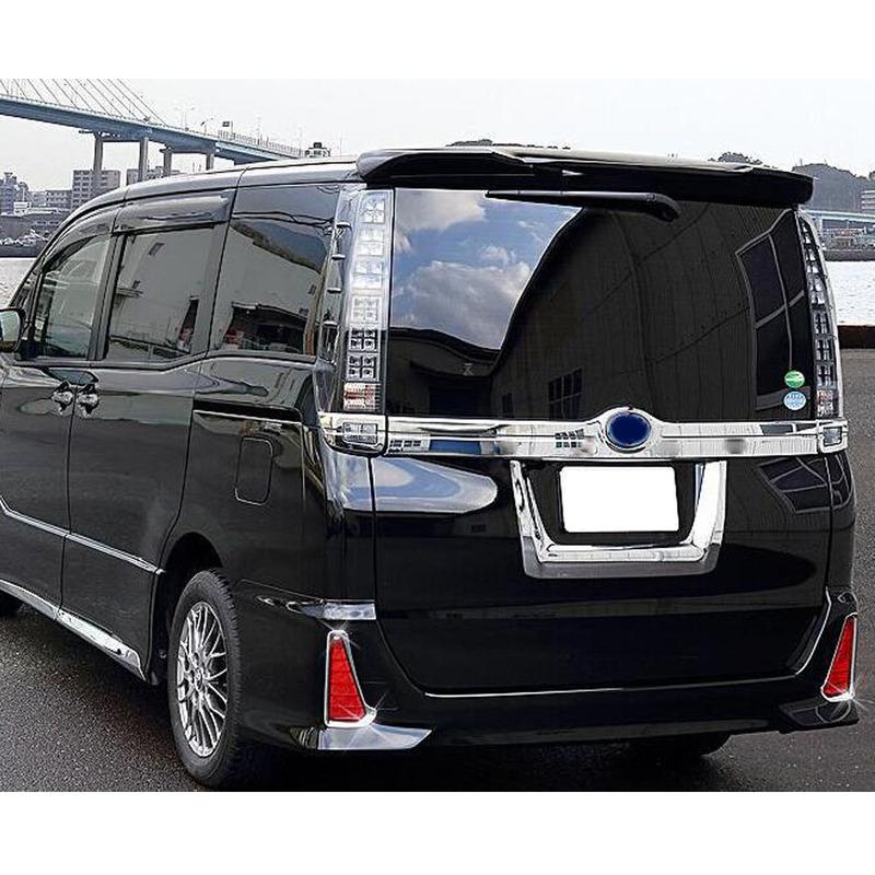 Car Rear Fog Light Frame Decoration For Toyota Noah Voxy 80 Series 2015 2016 2017 2018    Auto Eyebrow Accessories