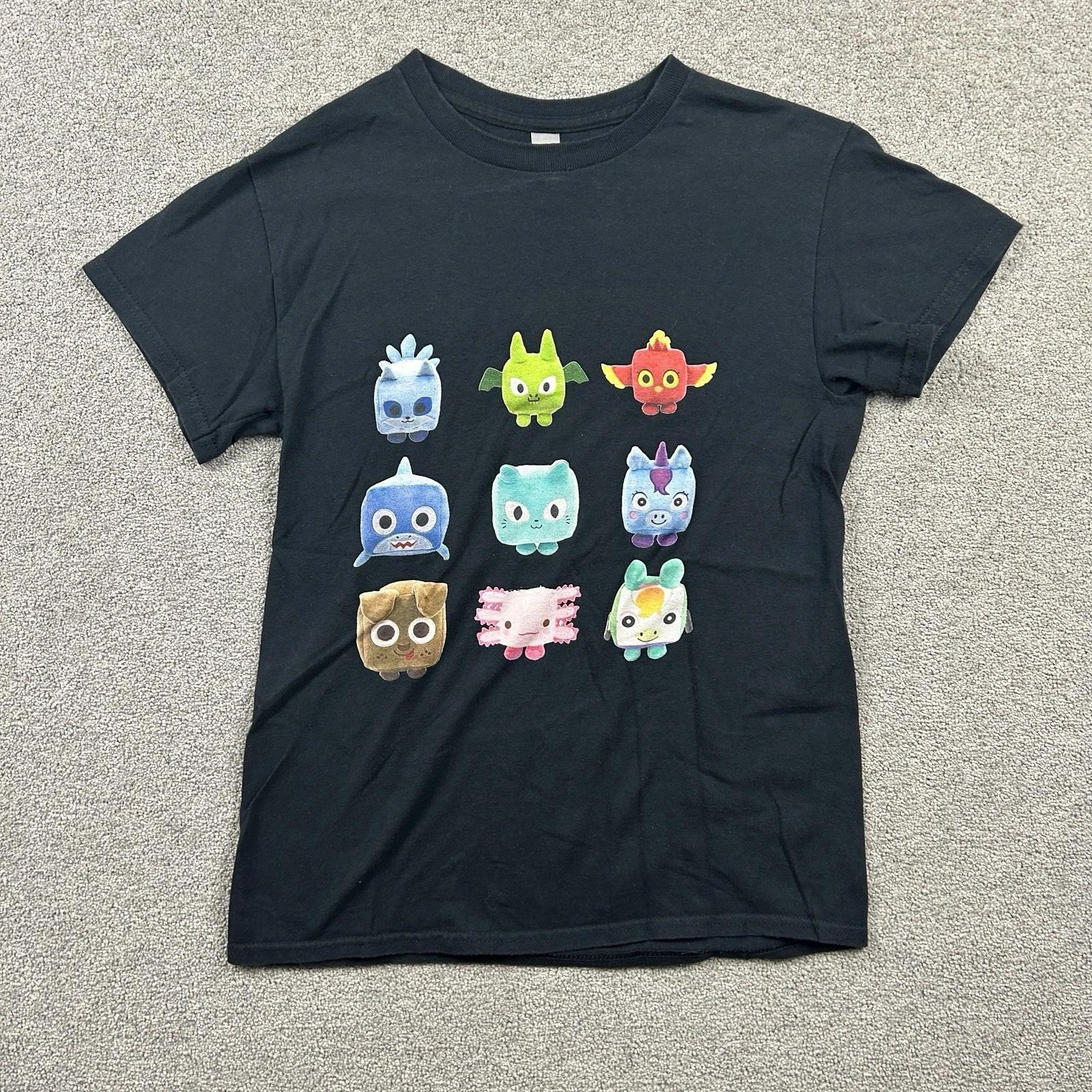 Pet Simulator X Kids Black Graphic T-Shirt Roblox Game Merch Baby Tee S