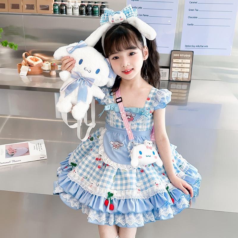 Vestito estivo da bambina Cinnamonroll Lolita Principessa con spalline per festa di compleanno