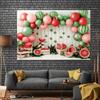 Toile de fond 2D Ballon Pastèque pour Décoration de Fête d'Anniversaire d'Été