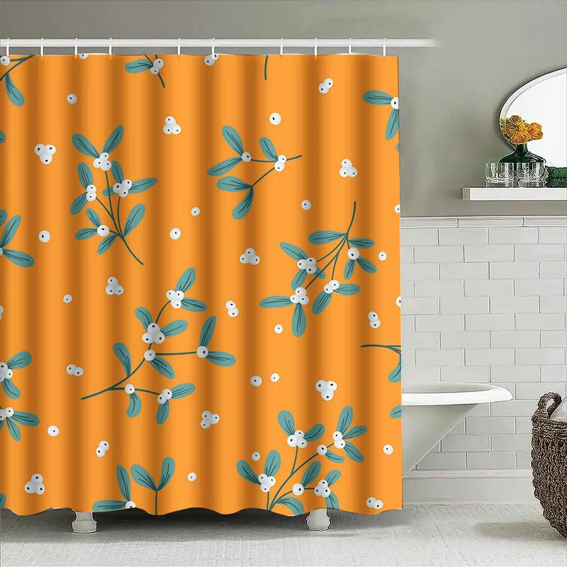 Bright Floral Shower Curtain Bathroom Decor Waterproof Fabric 180X240Cm Free Shipping\Nfaucet Stainless Steel Waterfall Design E