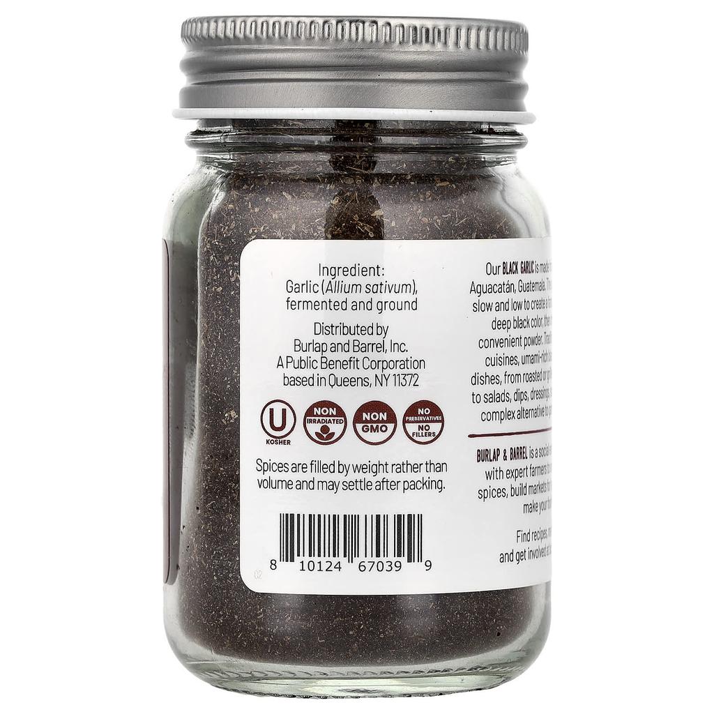 Burlap & Barrel, Black Garlic, Dried and Crushed Garlic, , 62g(2.2oz)