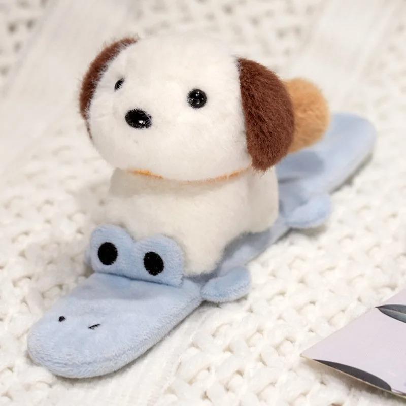 Kawaii Capybara Animal Slap Snap Wrap Bracelets Dog Cat Stuffed Animal Plush Toy Kid Cute Hand Ring Wristband Creative Gift