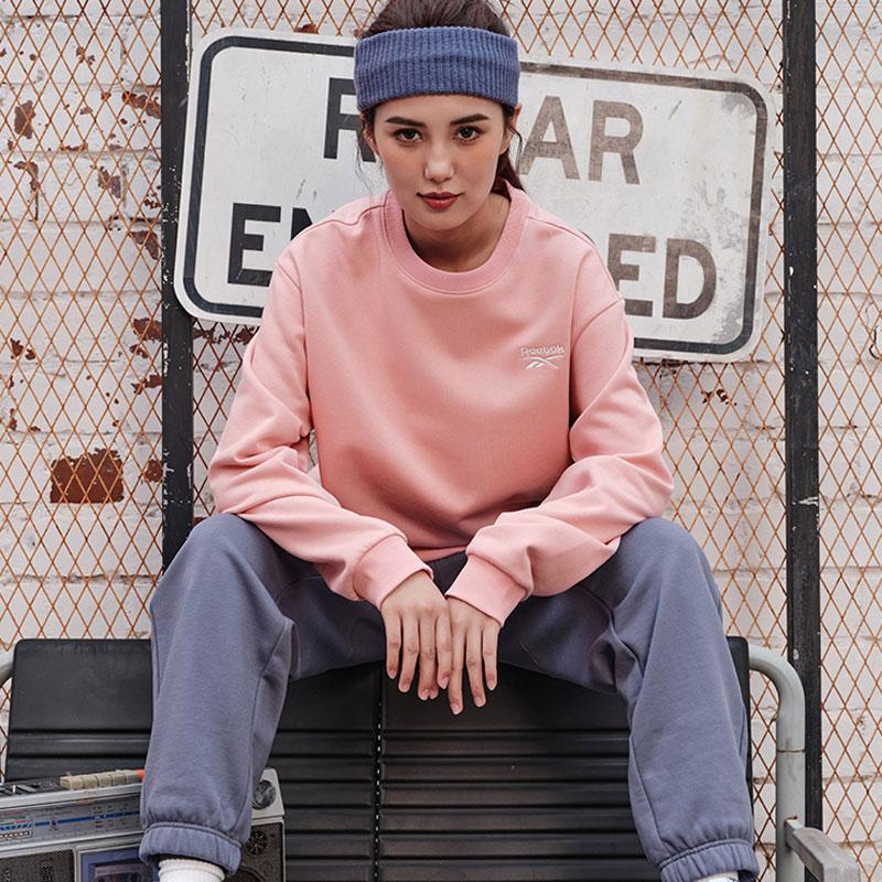 Reebok Sweatshirts Unisex Pink Crew Neck Moderate Regular 23RMF303UGF1