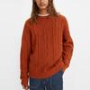 Pull Levis Vintage en Tricot à Col Rond Ample en Laine Pull Homme Rouge Brique A0732-0001