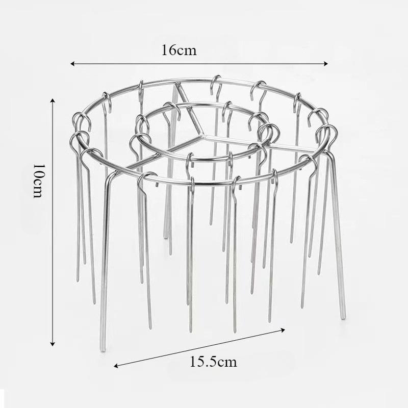 Nerezový vertikální stojan na špízy pro horkovzdušné fritézy - Ideální pro grilování masa a zeleniny