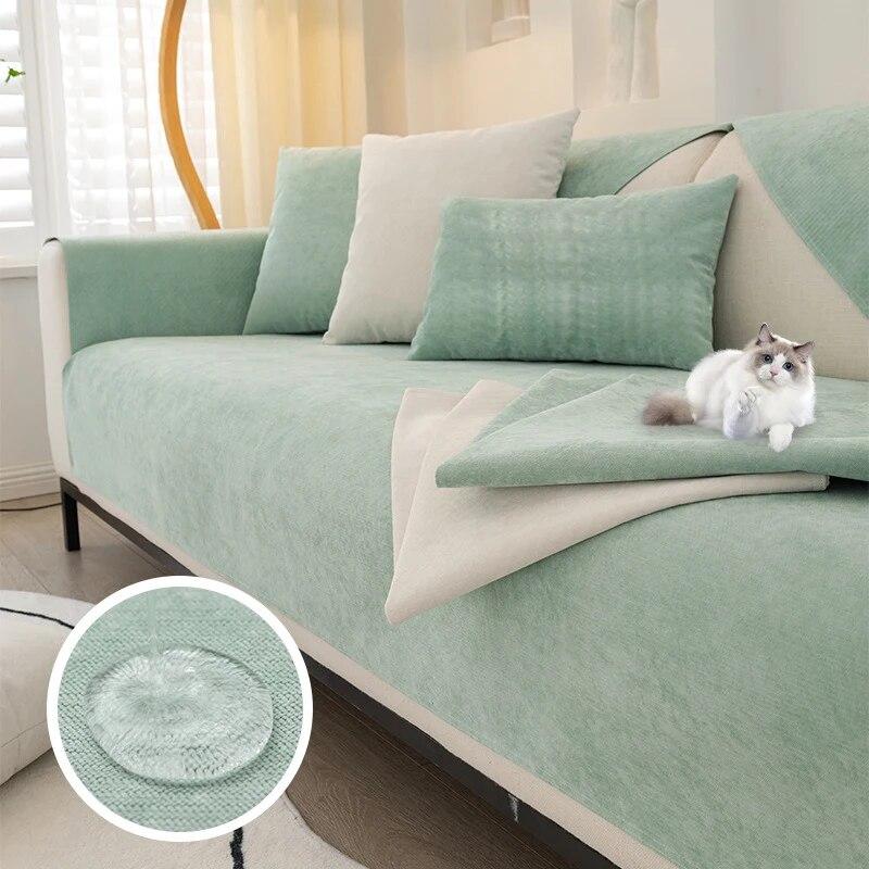 Waterproof Sofa Cover Anti Cat Scratch Mat Northern Non-slip Sofa Cushion For Living Room Furniture Protector Urine-proof Couch