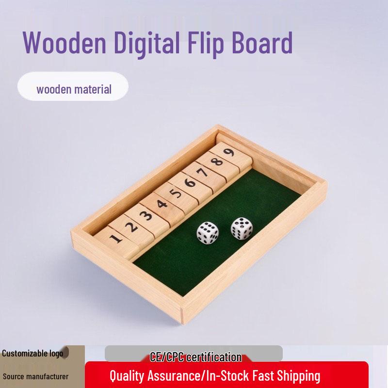 Wooden Digital Flip Board Game for Party and Bar Entertainment