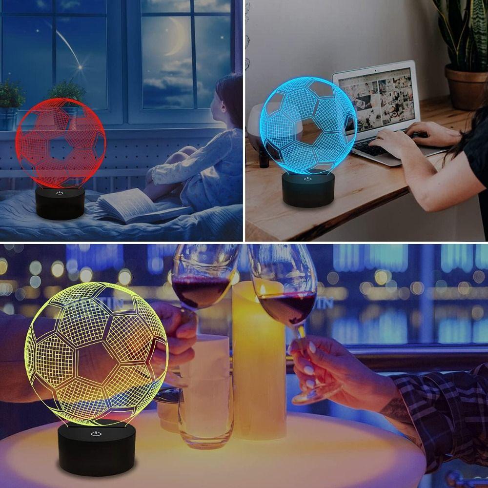 Luminous LED Night Light Soccer Ball Table Lamp Gifts 3D Football Lamp Sport Fan