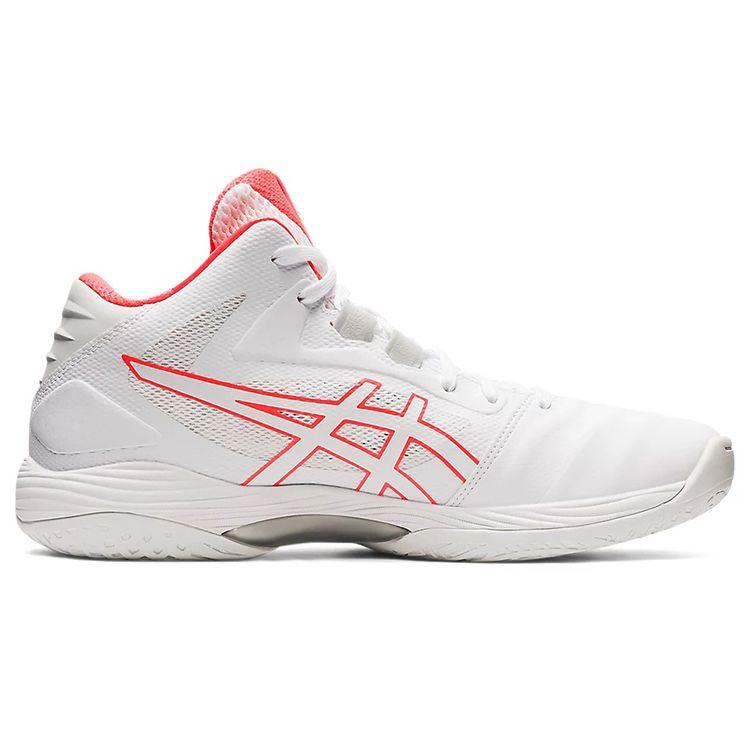 Asics Gel-Hoop V13 Round Toe Lace-Up Mid-Top Basketball Shoes Men Basketball Shoes White Red 1063A035-103