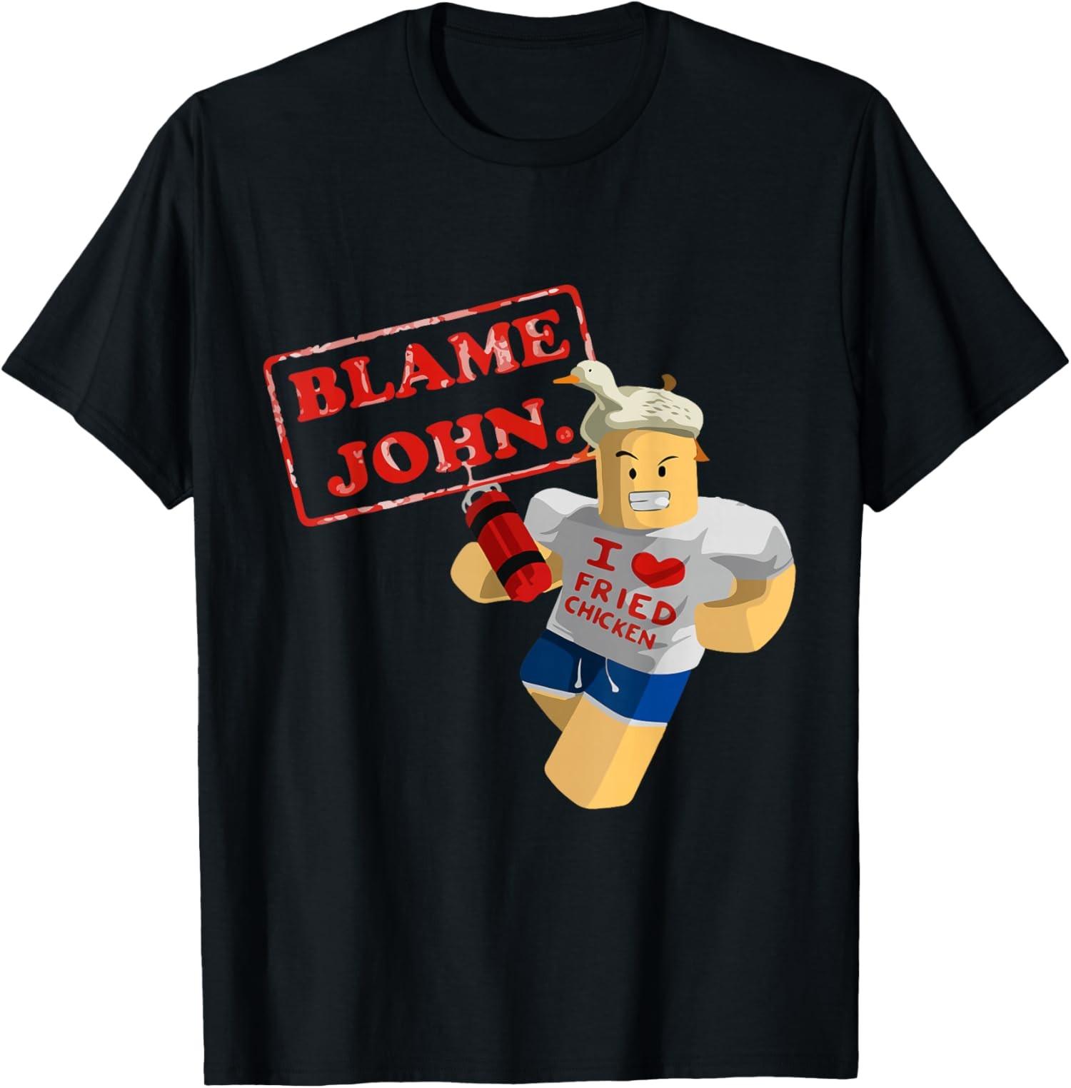 Shedletsky Blame John I Love Fried Chicken Design Unisex T-Shirt S разноцветный