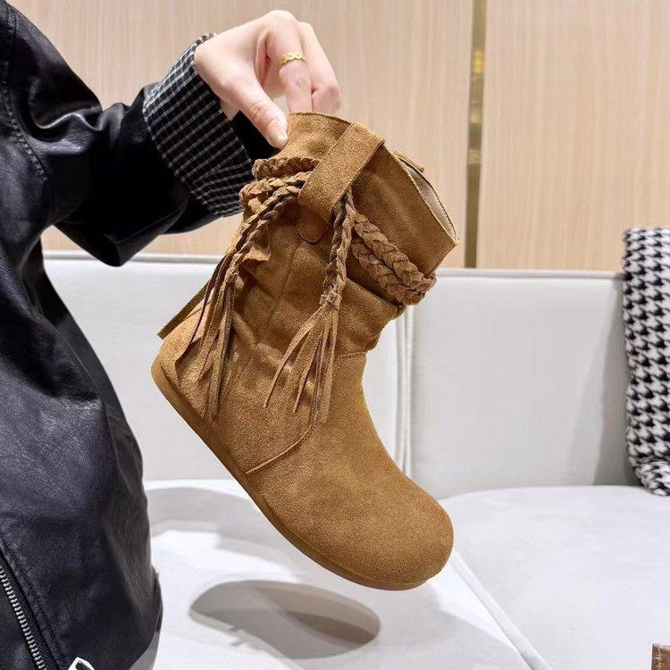 Inner heightening pile Martin boots women's shoes new popular spring and autumn Merad western short boots size