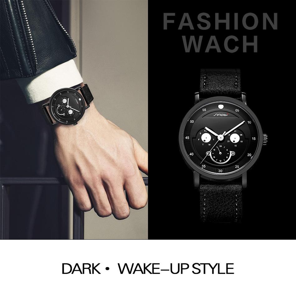 Sinobi 9805 Men's Luminous Waterproof Fashion Quartz Wristwatch