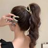 1 BUC Clip Elegant în Formă de V Coadă de Cal Înaltă Fixată Artefact Clip Rechin Coc cu Design Gol Ac de Păr Ac de Păr Feminin