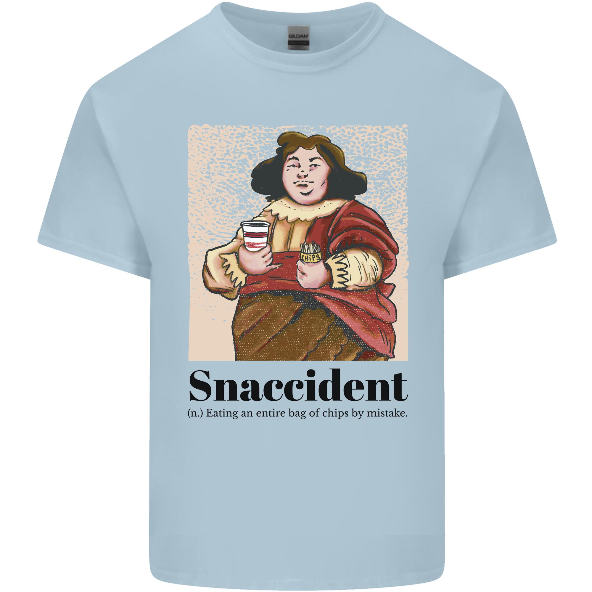 Snaccident Funny Junk Food Diet Weight Loss Unisexs Light Cotton TShirt S