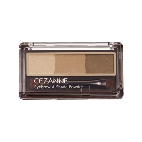 CEZANNE Eyebrow & Shade Powder 04 Olive Brown 3-Color Soft Dimension Brow Palette
