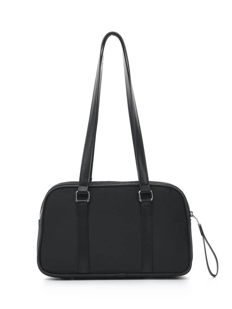 Nick&Nicole Crystal Nylon Mini Boston Bag_Black