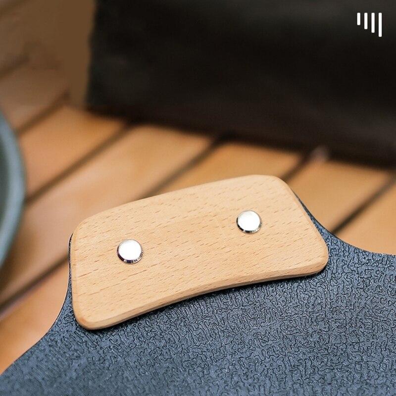 

2 шт. ручки для сковороды для барбекю, ручки для тарелки для барбекю, портативная ручка для сковороды для гриля, материал из букового дерева для улицы