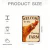 Retro Farm Chicken Metal Sign, Humorous Poultry Wall Art, Pre-Drilled Tin Plaque for Indoor/Outdoor Home Decor