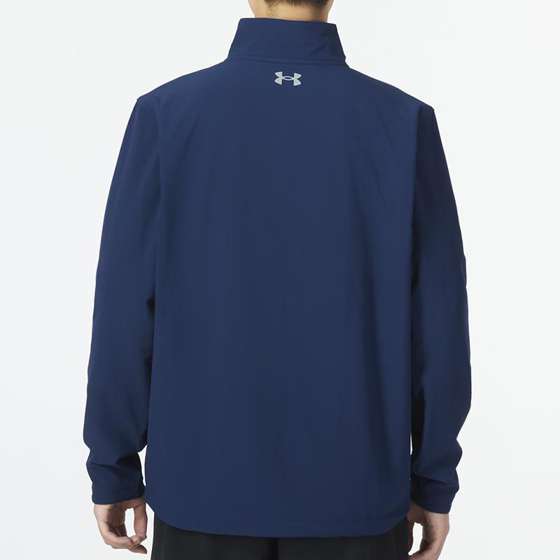 Under Armour Solid Color Sports Casual Jacket Men Jackets Blue 1373407-408