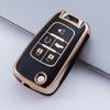 Car Key Case for Chevy Cruze Malibu Equinox Trax Buick Regal Encore Opel Astra Universal Leather Key Holder