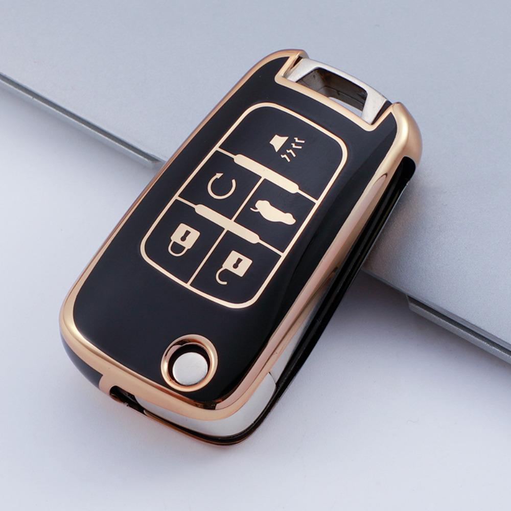 Car Key Case for Chevy Cruze Malibu Equinox Trax Buick Regal Encore Opel Astra Universal Leather Key Holder