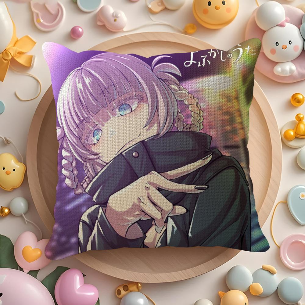 C-Call Of The Night Anime N-Nanazuna Nanakusa Pillow Case Sofa Living Room Bedroom Headboard Backrest Cushion Square Cushion