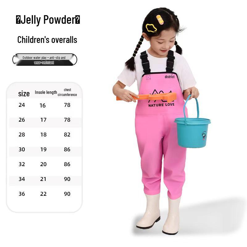 

Kids Waterproof Overall Swimsuit & Rain Gear Set for Beach and Sand Play 25-26