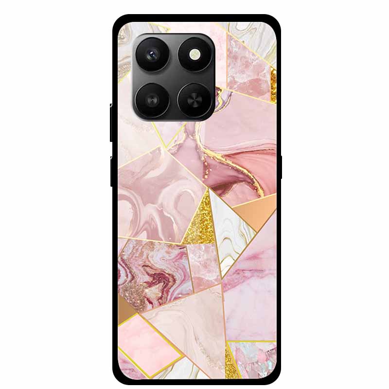 Glass Back Cover For Honor 200 Pro 5G Case Marble Hard Tempered Glass Case For Honor play 10T 400 Smart 5G Case 6.77" Shell Para