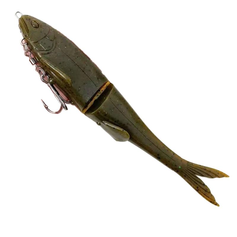 12cm/17cm Soft Fishing Lures with T Shape Tail, Simulation Fishing Swimbaits Artificial Baits Slow Sinking Fish Lures