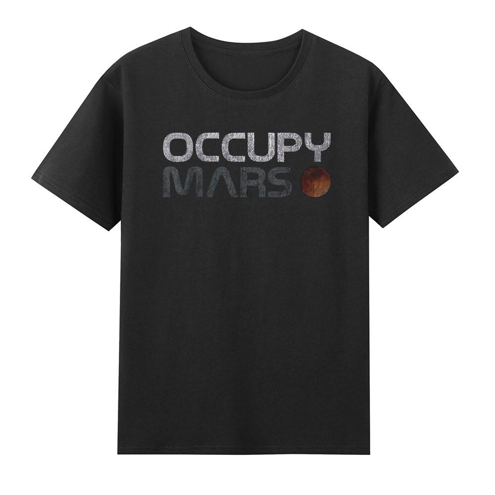 Occupy Mars Astronomy Space Funny Explorer Astronaut Universe TShirt S