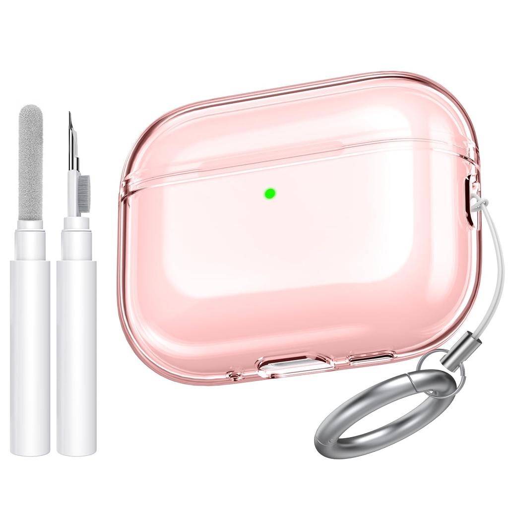 2025 for Airpods Pro 3 Case Clear Glitter Sparkle Bling Case for Airpods Pro 3 Case Cover with Cleaning Kit for Airpods Pro 3