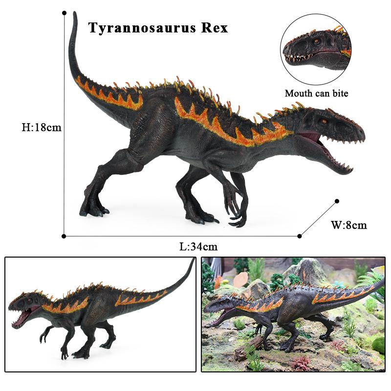 Oenux Jurassic Dinosaur Spinosaurus Indominus Rex Action Figures Open Mouth Tyrannosaurus Animals Model Collection Kid Toy Gift
