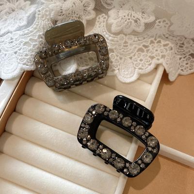 Elegantní a luxusní čtvercové sponky do vlasů v korejském stylu s diamantovými ozdobami pro ženy