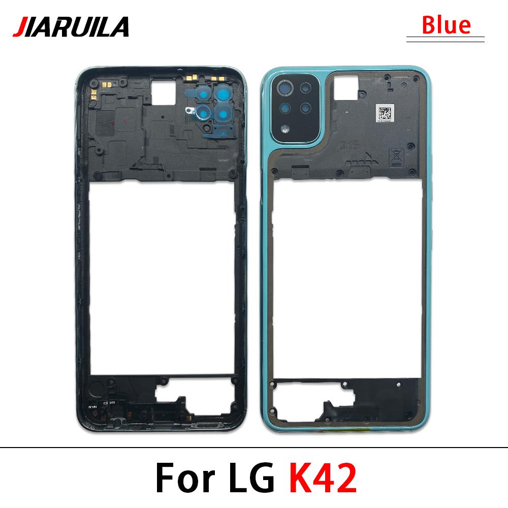 10Pcs\Lot Great Middle Frame Holder Housing Replacement Repair Part For LG K42 K52 K62 K61 Middle Frame With Glass Lens