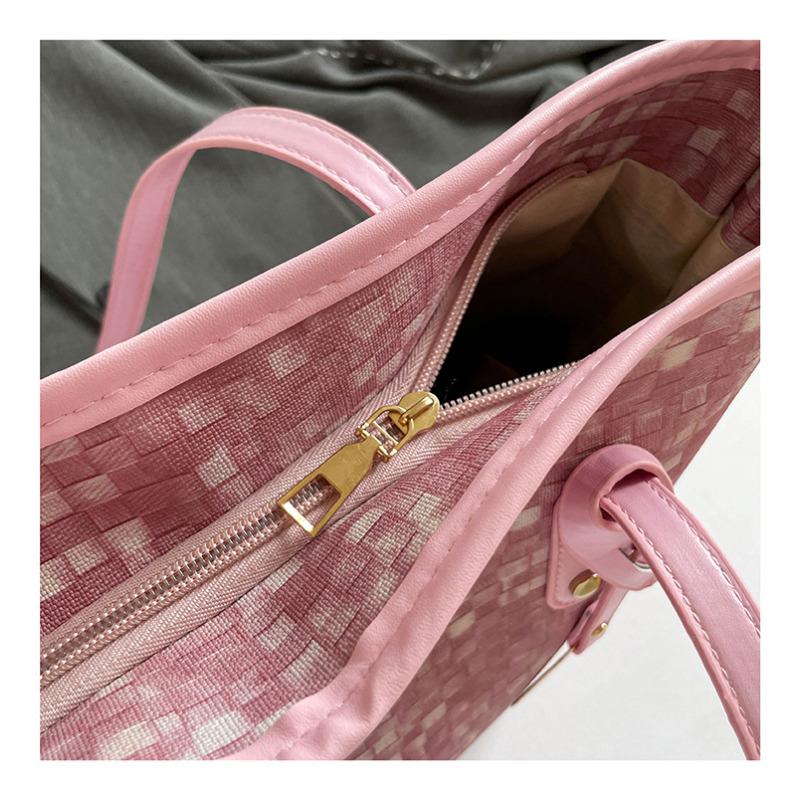 Bolso Tote Grande de Capacidad Simple y Elegante Bolso de Hombro de Color Sólido de Moda para Viajes Diarios para Mujer CLE