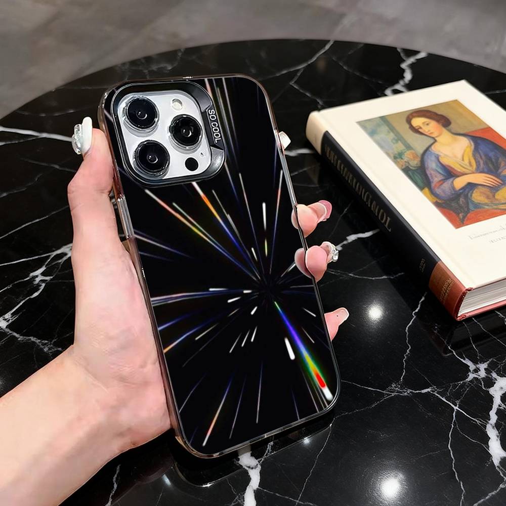 

Minimalist Raindrop Abstract Phone Case For iPhone 17,16,15,14,13,12,11 Plus,Pro Max,XS,Colorful Silver Phone case Funda Cover iPhone12