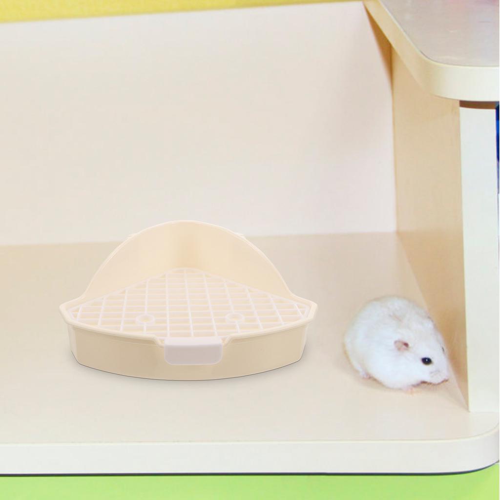 Triangular Corner Rabbit Litter Box for Small Animals Plastic Pet Toilet Potty Trainer Guinea Pig Chinchilla Ferret Rat Hamster