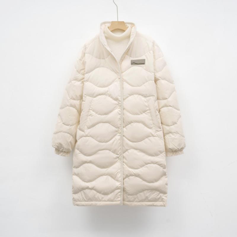 Pinghu new national standard 90 down jacket casual winter warm new outdoor wind stand-up collar loose long coat women
