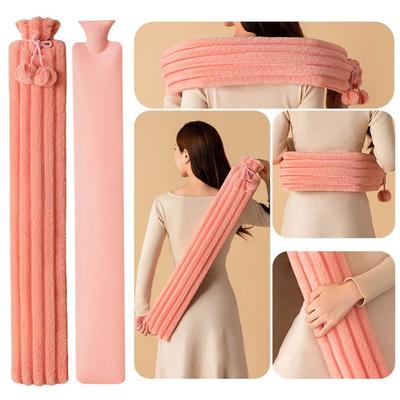 3250ML Portable Winter Long Hot Water Bag Kawaii Soothing Aching Insulation Hot Water Bottle Cute Soft Hand Warmer