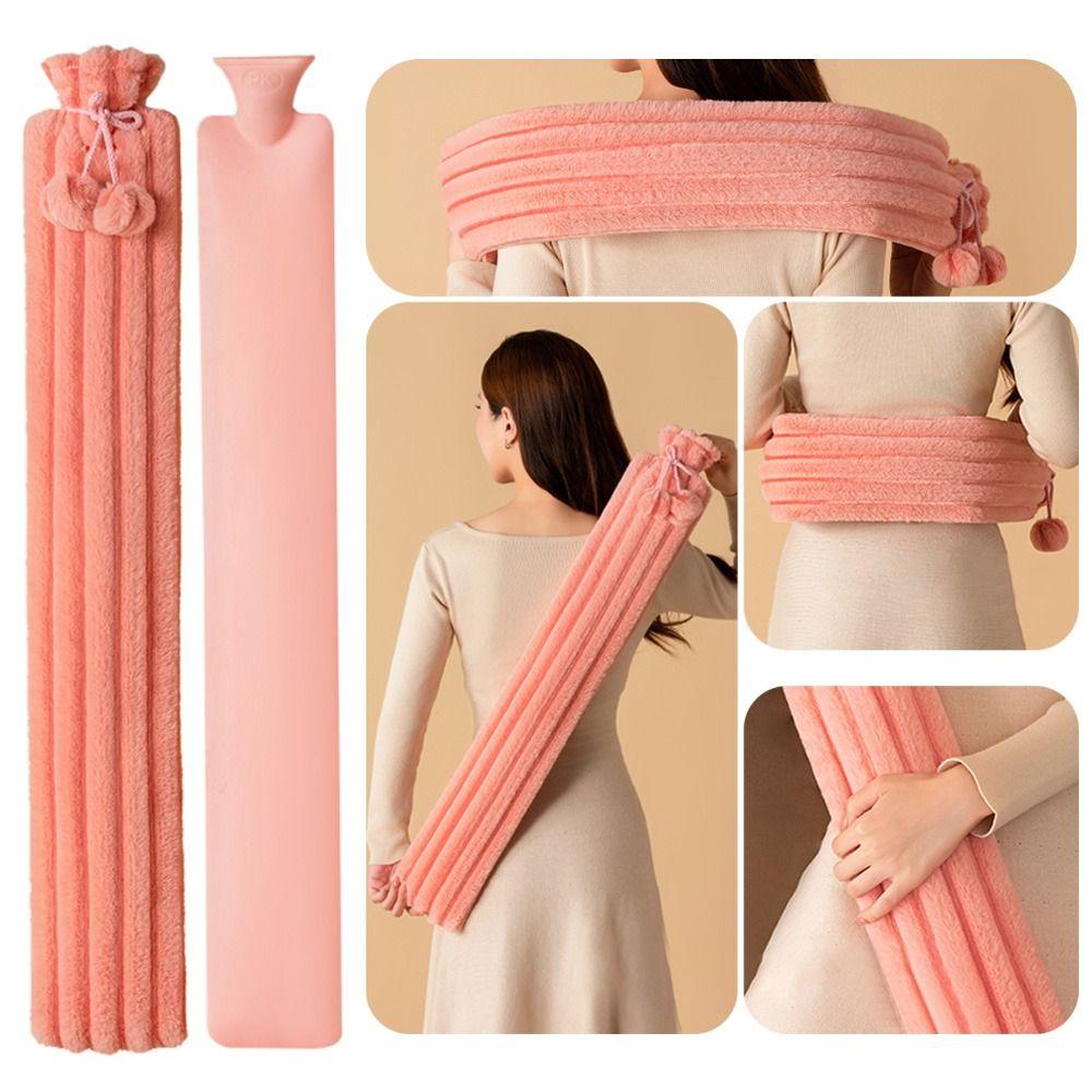 3250ML Portable Winter Long Hot Water Bag Kawaii Soothing Aching Insulation Hot Water Bottle Cute Soft Hand Warmer