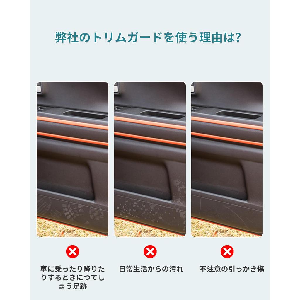 HUAHAO Door Kick Guards for Suzuki Hustler Scratch and Stain Easy Hustler Door Door Trim Carbon Hustler Custom Set of 10 MR52S/MR92S, Prevention,