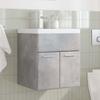 2 Piece Bathroom Furniture Set Concrete Grey Particleboard