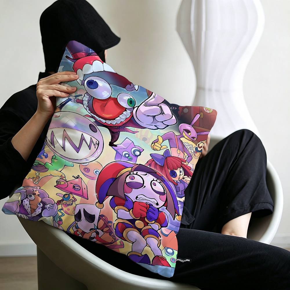 Animation A-Amazing D-Digital Circus Lucky Dragon Pillow Cover Sofa Cushion Cover Home Room Decoration Children Gift